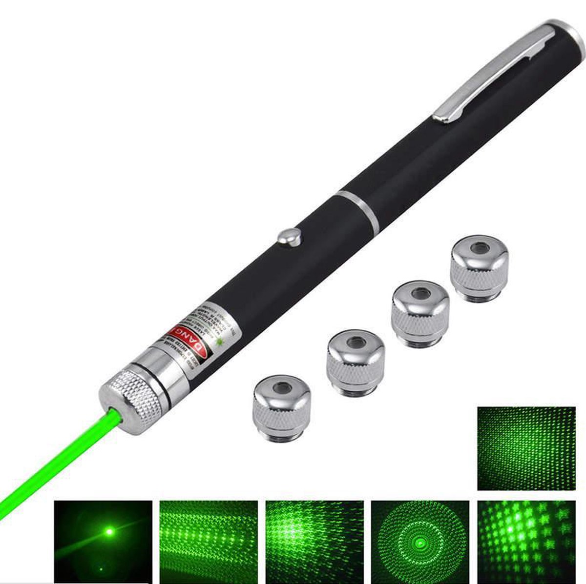 Groene laserpen inclusief opzet patronen|laserpointer|Laser|Voor presenteren|Kattenspeeltje